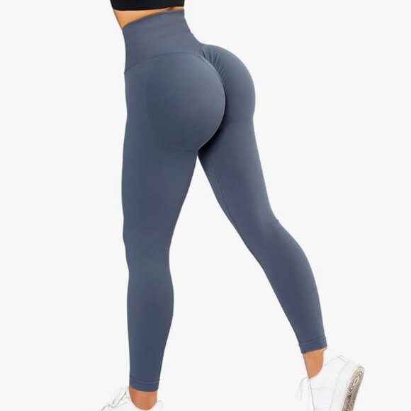 Women Scrunch Butt Lifting Seamless Leggings Booty High Waisted Workout - Picture 1 of 4